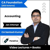 CA Foundation (2023 Scheme) Accounting Video Lectures by CA Santosh Kumar Jan Attempt (Pendrive)